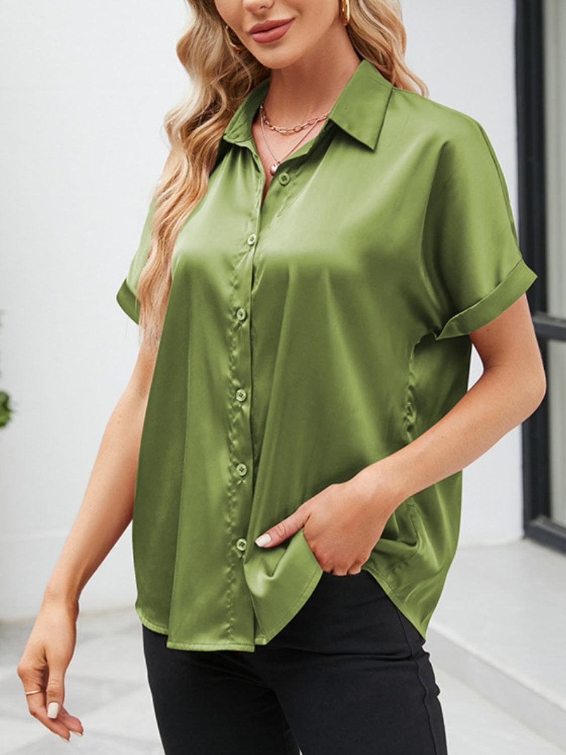 Button Up Short Sleeve Shirt