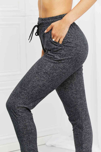 Leggings Depot Stay In Full Size Drawstring Waist Joggers