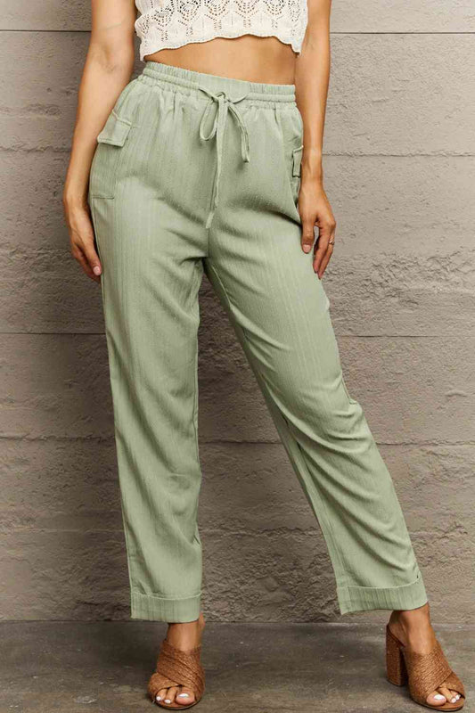 Tie Waist Long Pants