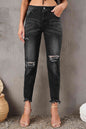 Stylish Distressed Cropped Jeans