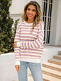 Striped Drop Shoulder Knit Top