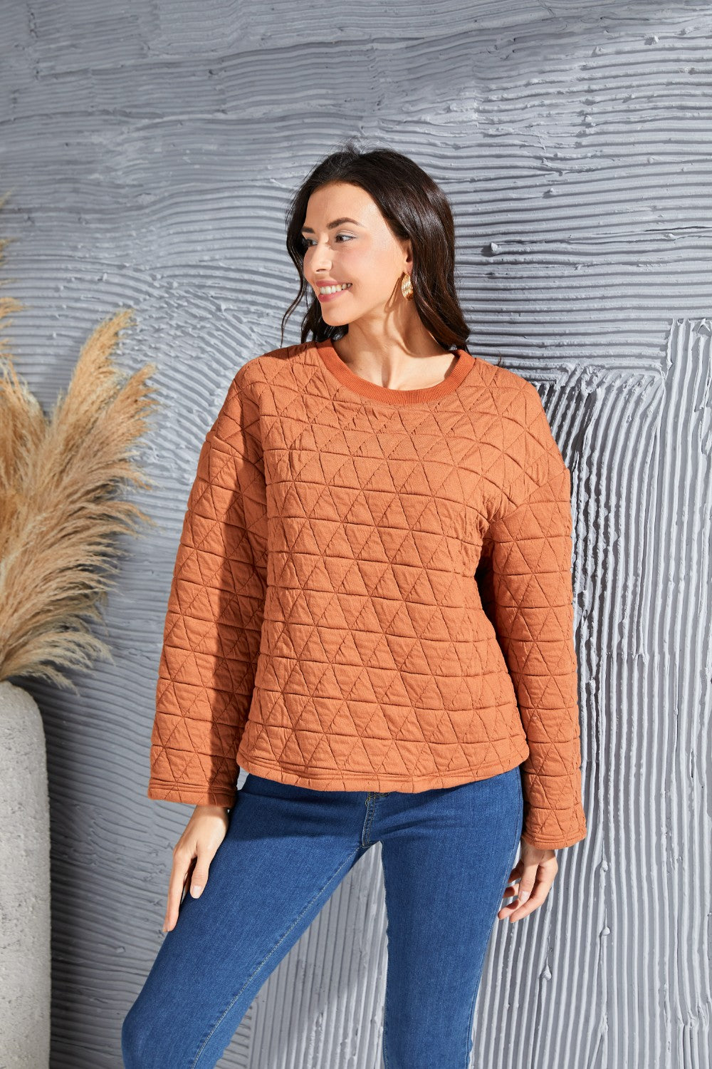 Long Sleeve Round Neck Top