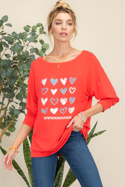 Celeste Full Size Heart Graphic Long Sleeve T-Shirt