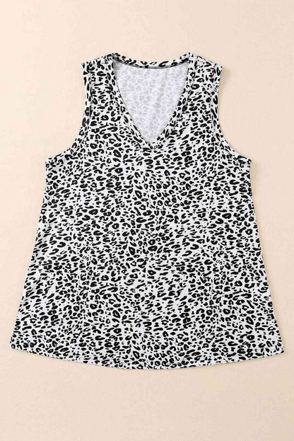 Animal Print V-Neck Tank