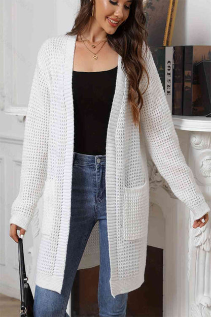 Open Front Cardigan with Pockets