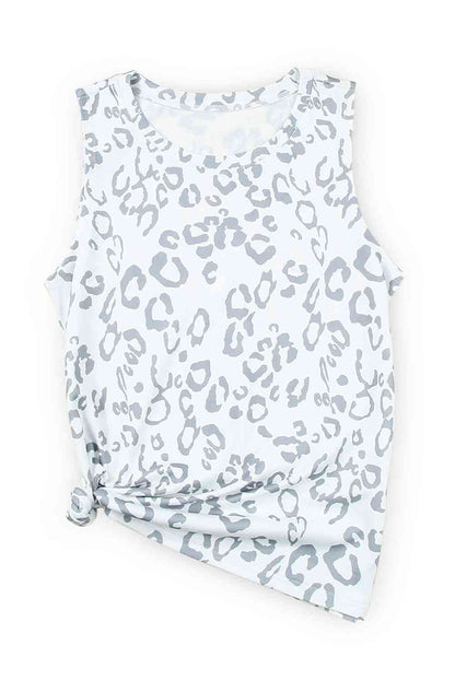 Leopard Round Neck Tank