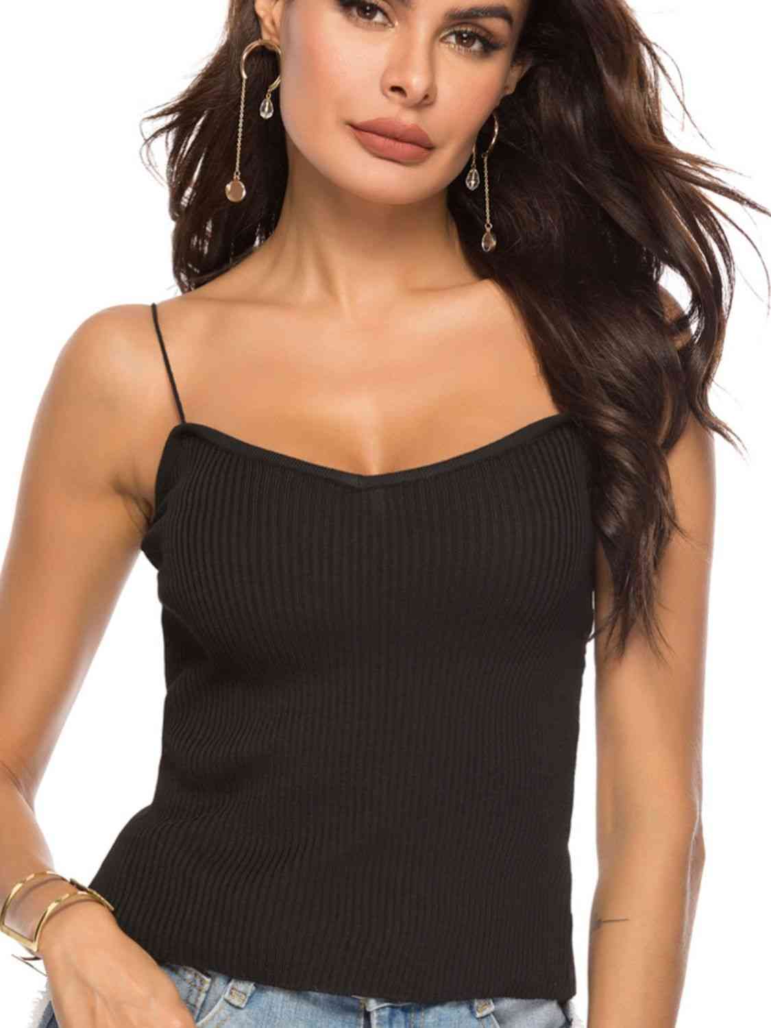 Sweetheart Neck Knit Cami