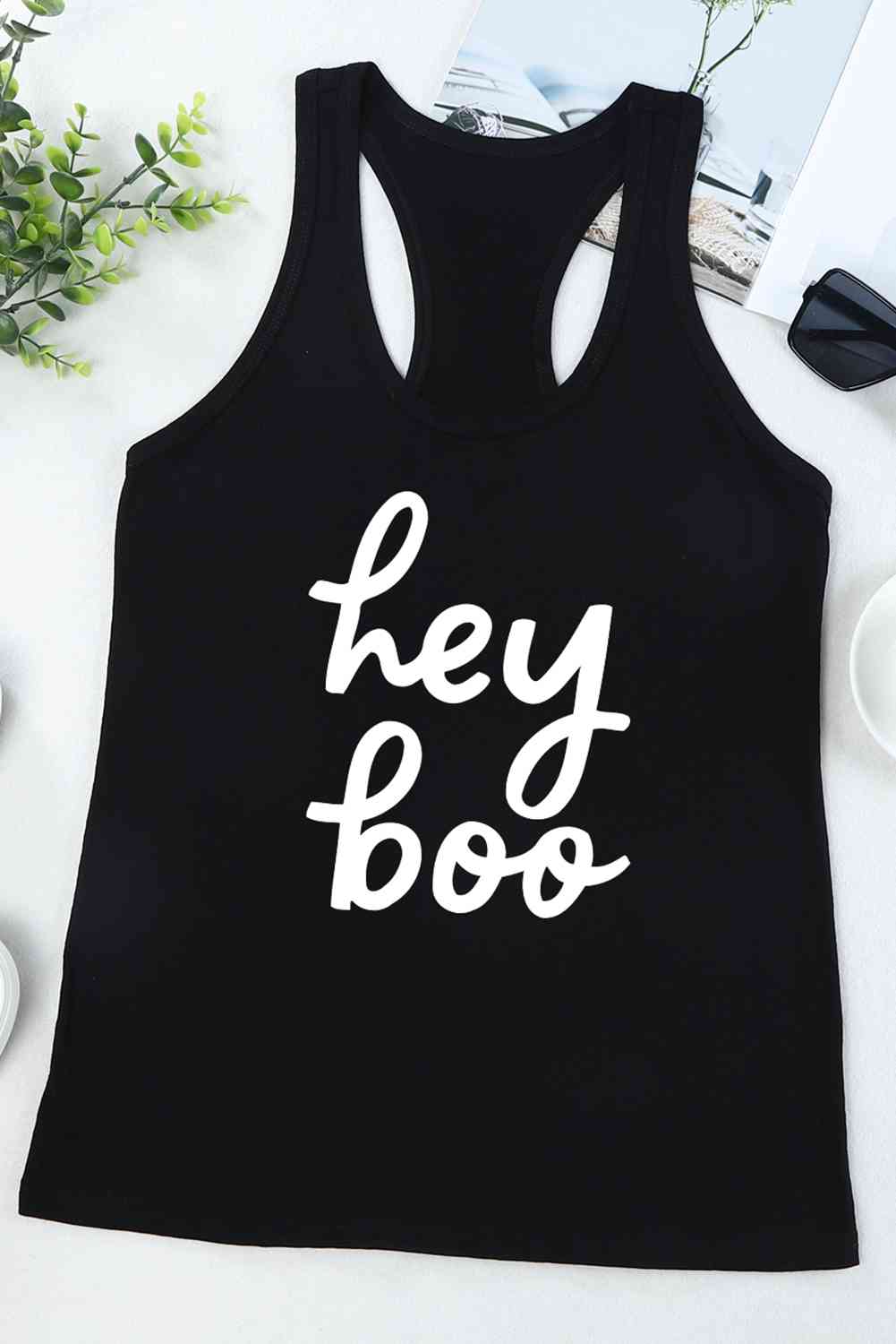 HEY BOO Graphic Tank Top