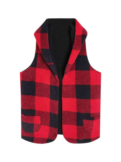 Plaid Hooded Vest