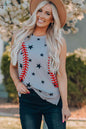 Star Print Slit Tank