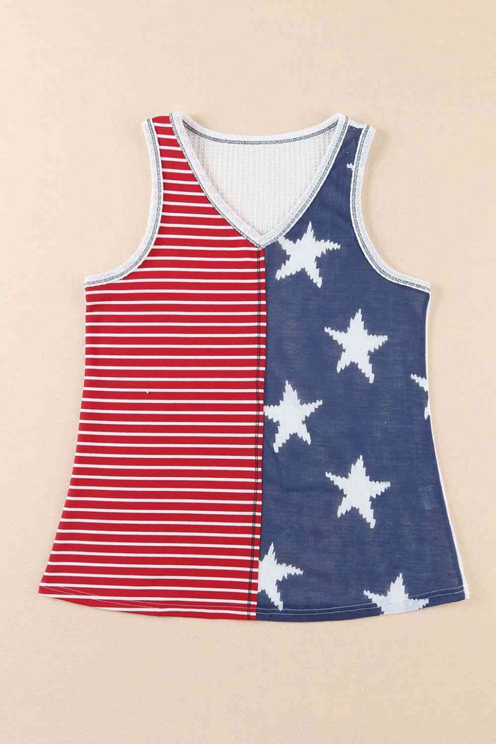 Star and Stripe V-Neck Tank