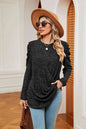 Long Sleeve Ribbed Twisted Top