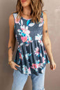 Floral Peplum Tank Top