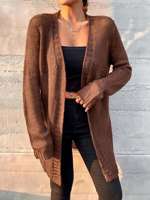 Open Front Long Sleeve Cardigan