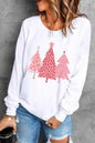 Christmas Tree Graphic Long Sleeve Sweatshirt