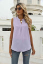 Sleeveless Notched Neck Top