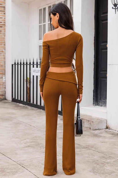 Ribbed Straight Leg Pants