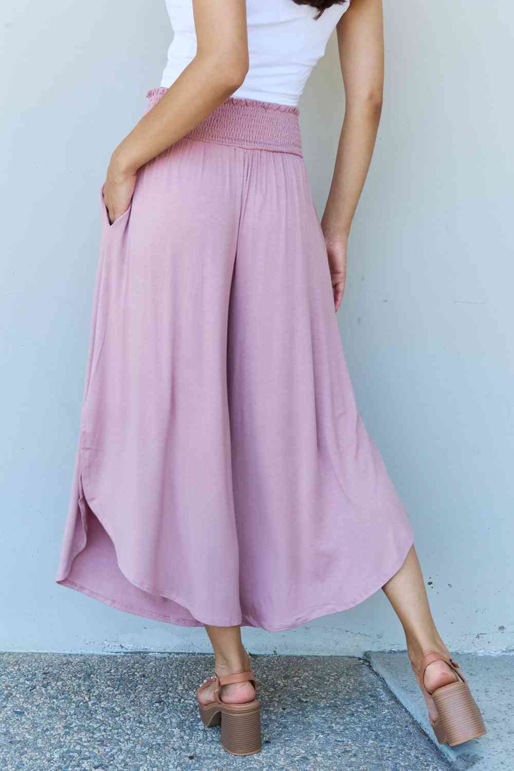 ODDI Full Size Wide Leg Palazzo Pants in Lavender